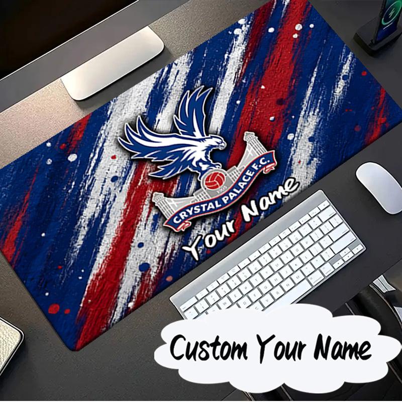Custom Name Mouse Pad Crystal Palace Crest Design Mouse Pad, Gaming Mouse Pad, Keyboard Pad, Desk Decor for Computer Notebook Fan Birthday Gift