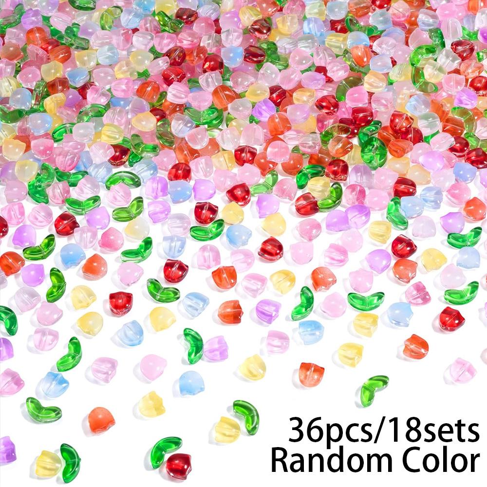 

36/72/144 шт., цветочные бусины, полупрозрачные стеклянные бусины, бусины и бисерные аксессуары, летние пляжные цепочки на лодыжку своими руками, браслеты, серьги 36pcs