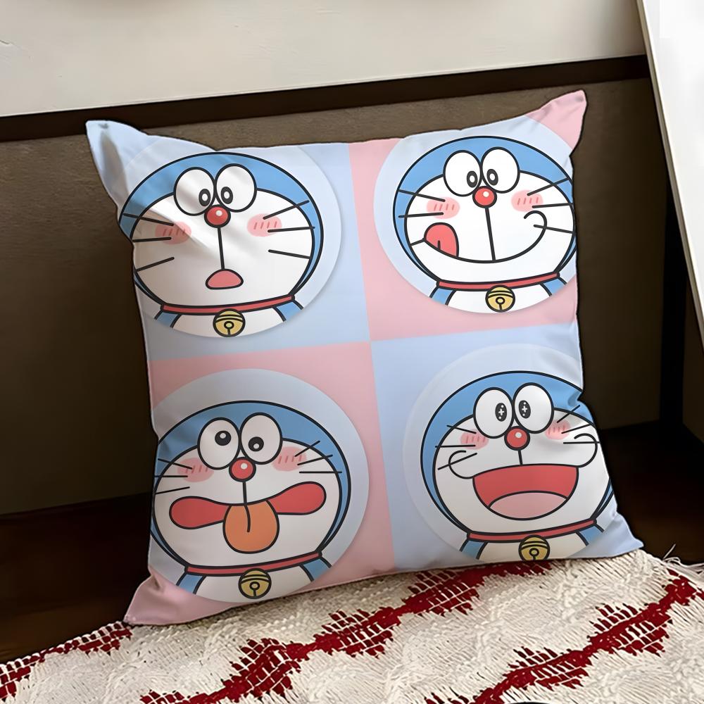 Anime DDoraemonS Cushion Cover Reversible Soft Durable Pillow Cover Home  Car MultiScene Use for Daily Comfort