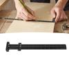 Woodworking   Tool 14inch Metal Aluminium Alloy Double Line Marking Ruler   T Type Measuring Scribing Ruler