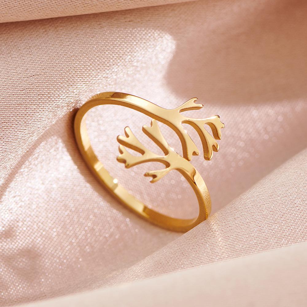Women s Retro Chinese Adjustable Stainless Steel Ring