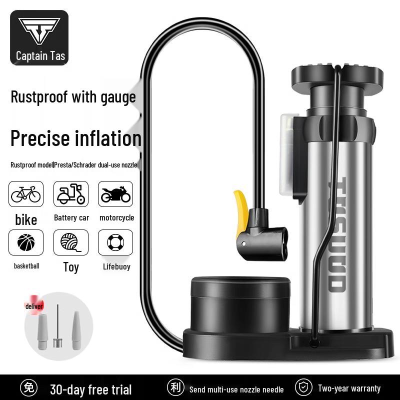 Universal High-Pressure Foot Pump for Bicycles, Cars, Motorcycles, and Sports Equipment