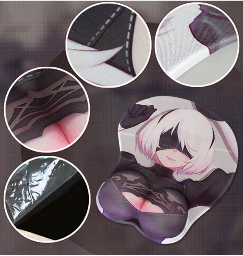 Premium Quality Game Nier Automata Mouse Pad Wrist Rest Yorha 2b 3d Oppai Buttock Mousepad Anime
