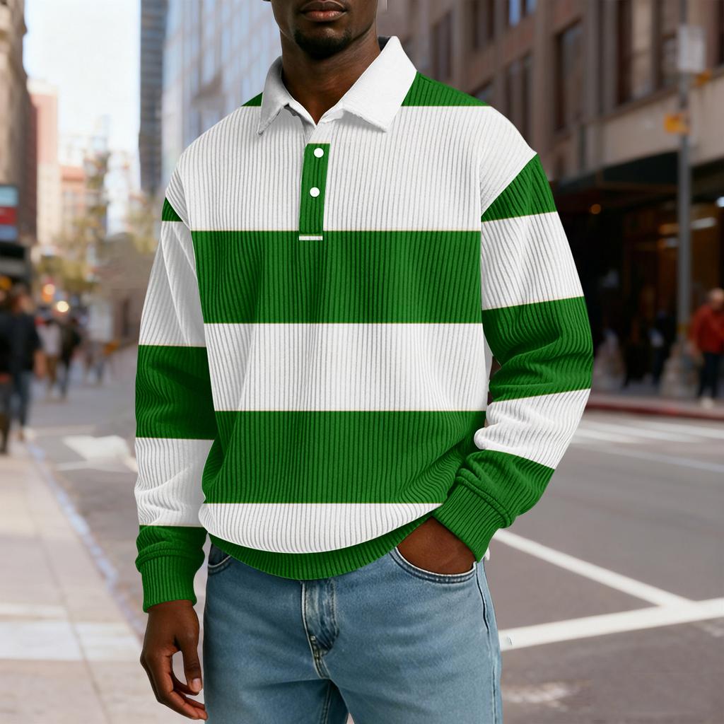 Men's Casual Loose,fitting Top Button,down Collar Long Sleeves