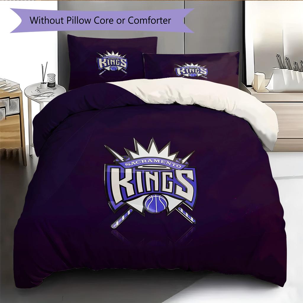Sacramento Kings2 Pattern Bedding Quilt Set Home Decoration Gift (1 * duvet cover + 2 * pillowcase without core)