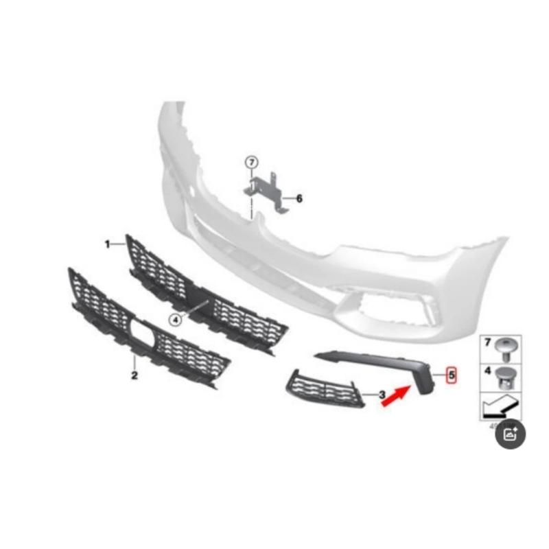 Automotive Accessories for 16-19 Front Bumper Fog Light Cover Molding Replacement Part 51118061119 51118061120