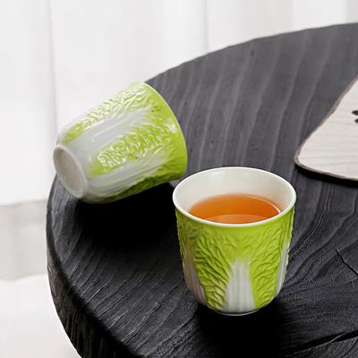 Ovčí Jádro Porcelánový Hrnček na Zelí Pak Choi Hrnček na Kung Fu Čajový Set Domácí Čajový Hrnček Keramický Kreativní Čajová Sada Příslušenství Malá Velikost