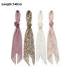 Fashion Floral Chiffon Scarf Removable Flower Soft Long Skinny Scarf Elegant DIY Tie Neckerchief Spring Summer