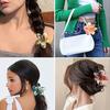 Hairpin Flower Hair Clip Cute Grab Clip Plastic Large Hair Claw Geometry Blingbling Transparent Hair Clip Vacation