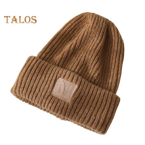 

Женская зимняя шапка-бини, вязаная, толстая, с отворотами, однотонная, эластичная, для защиты ушей, ветрозащитная, теплая, для холодной погоды, головной убор хаки