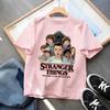 Boys and Girls Demogorgon Hawkins Top Stranger Things Childrens Cartoon Print Pure Cotton Tshirt 2026 Summer Round Neck