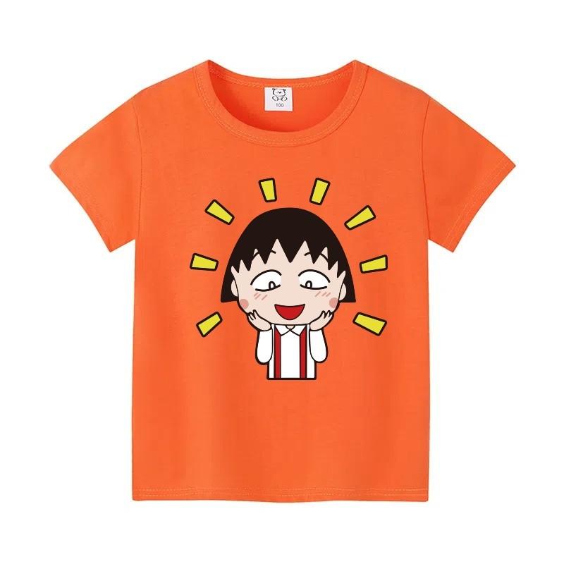 Summer cartoon printed men's and women's clothing T-shirt bottom round neck loose comfortable short sleeved casual versatile