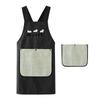 Waterproof Kitchen Apron Anti-fouling Cross Back Restaurant Uniform with Removable Hand Towel Sleeveless Catering Work Clothes