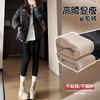 Shark Pants Women's Outer Wear Autumn and Winter Velvet Thickened New High Waist Belly and Hip Lift Yoga Black Leggings