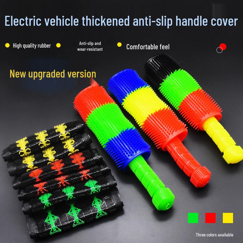 

Мотоцикл и Электровелосипед Нескользящая Потостойкая Мягкая Резиновая Накладка на Руль, Универсальная для Лета Blue Brake Handle Cover/Pair