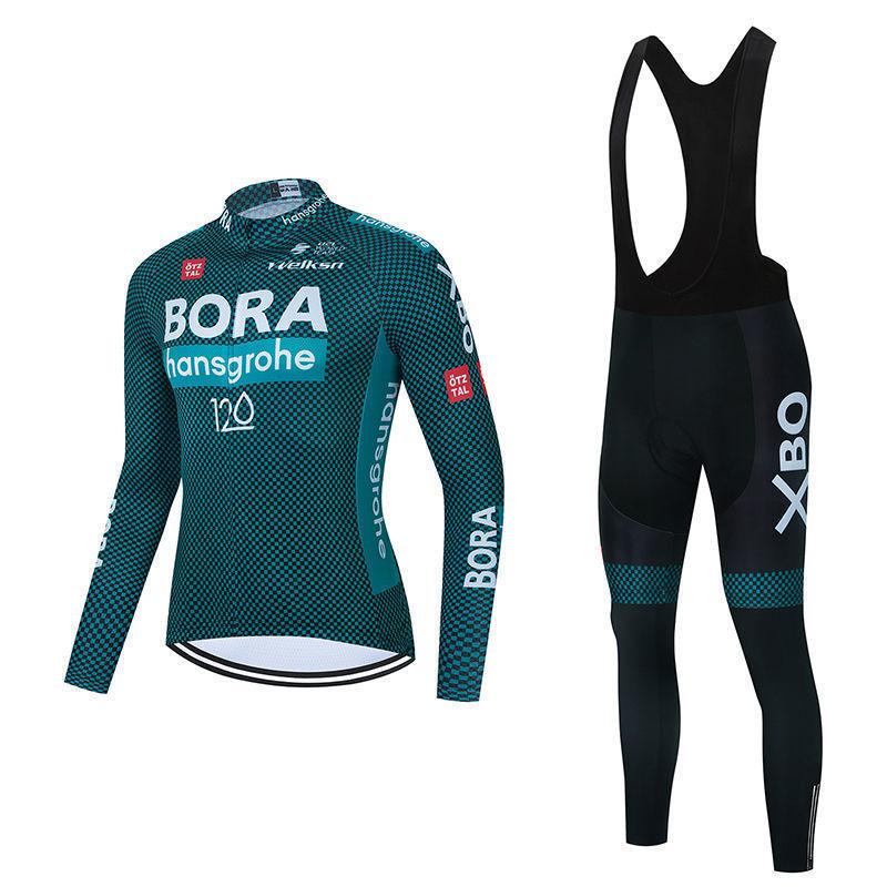 Autumn Long-sleeved Cycling Top Overalls Set Breathable Road Mountain Cycling Suit Men's and Women's Suit