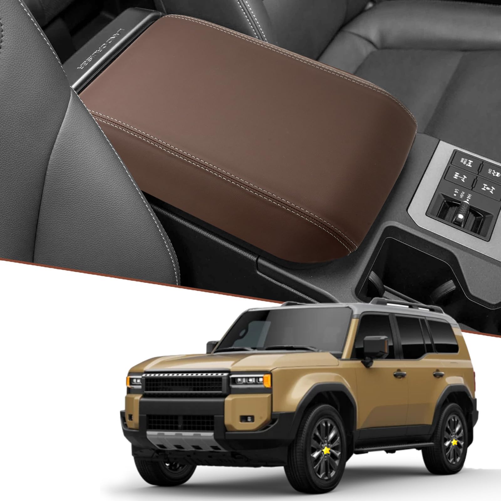 

Armrest Cover Land Cruiser Armrest Elbow Rest Custom Easy Brown [For 250] Pad, Protector, Design, Thick, Stain-Resistant, Installation,