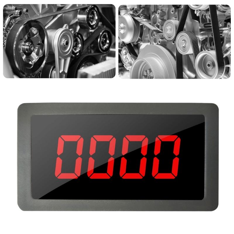 Digital LED Tachometer Speed Speed Meter with Hall Sensoring & NPN Proximity Switches Motor Speed Gauge 220V for Lathes