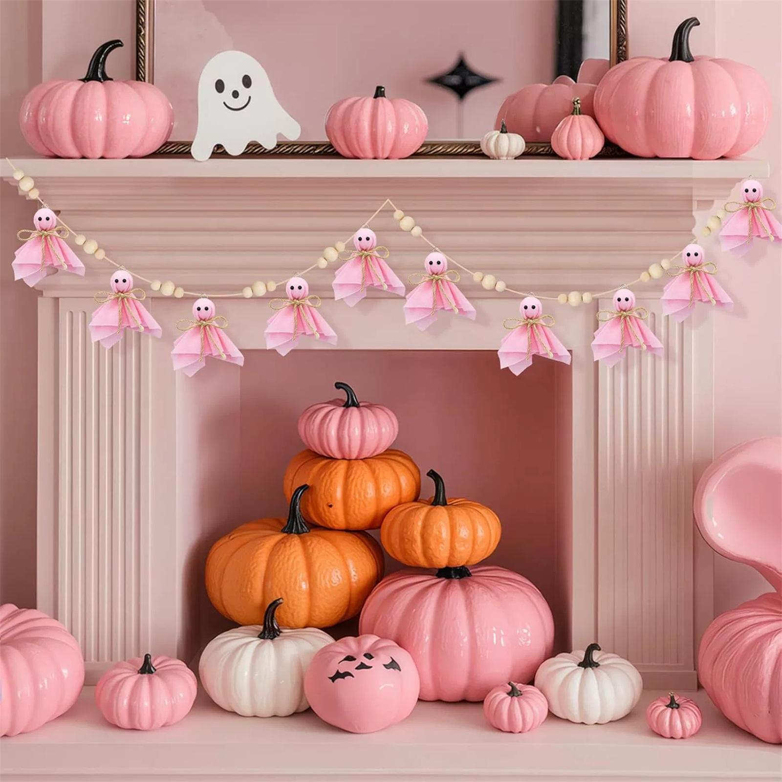 Halloween creative wooden bead string hemp rope bead DIY home wall pendant doll pendant