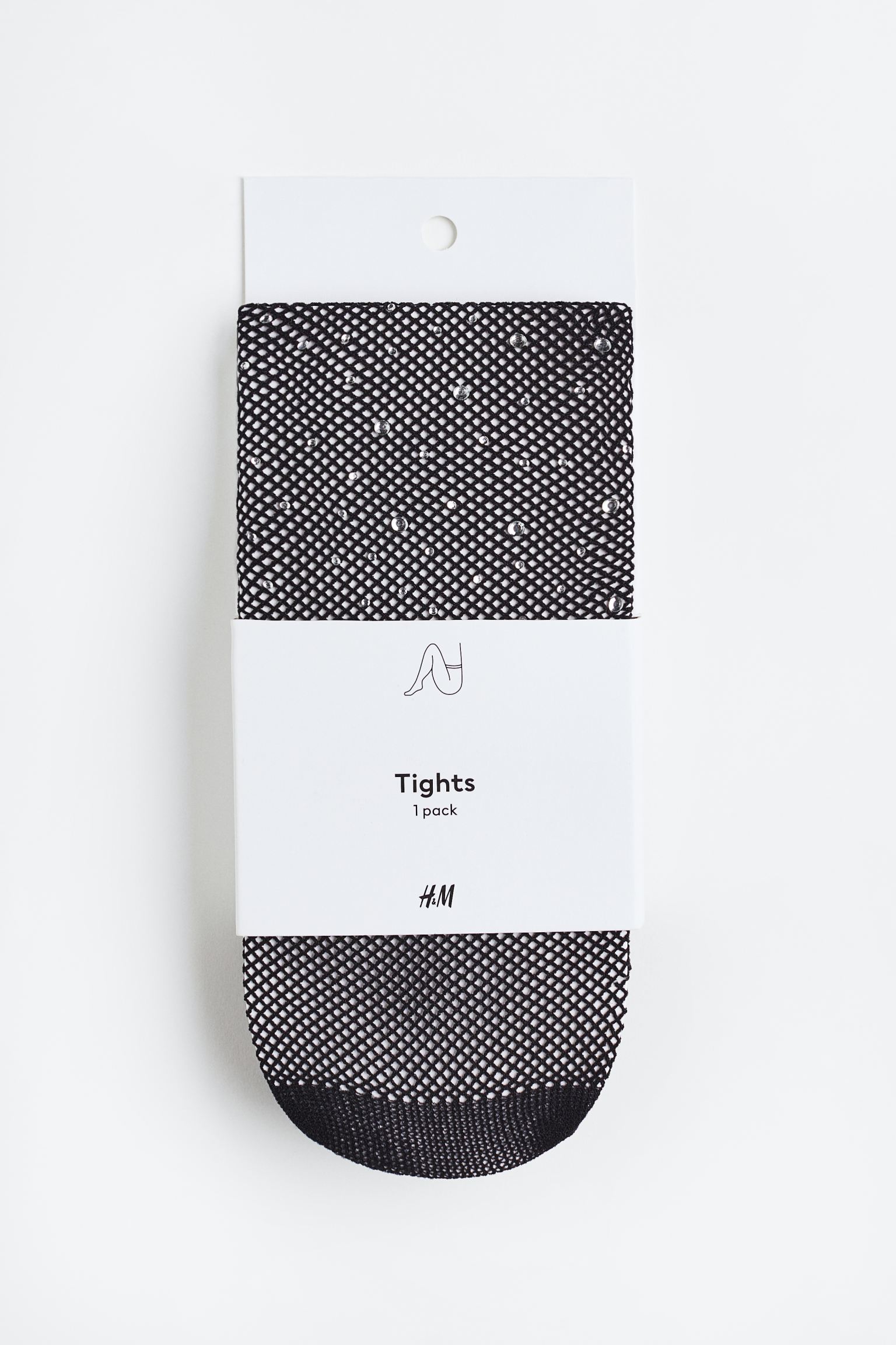 

Колготки в сеточку, украшенные стразами