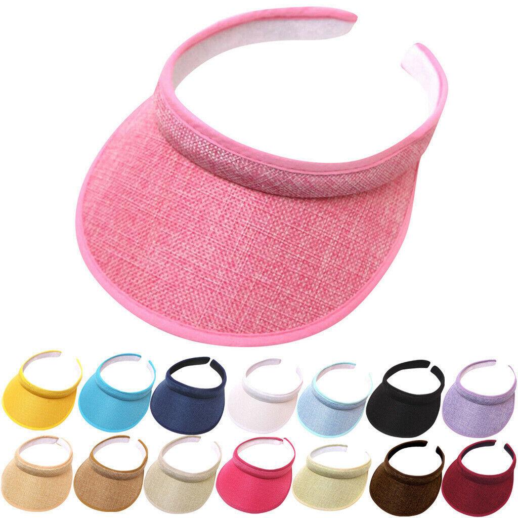Clip On Womens Sun Visor Ladies Hat Cotton Clip On Sun Visor Tennis Golf Beach