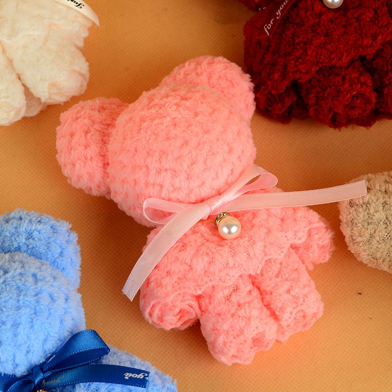 Pineapple Grid Towel Bear Shape - Wedding & Festival Gift
