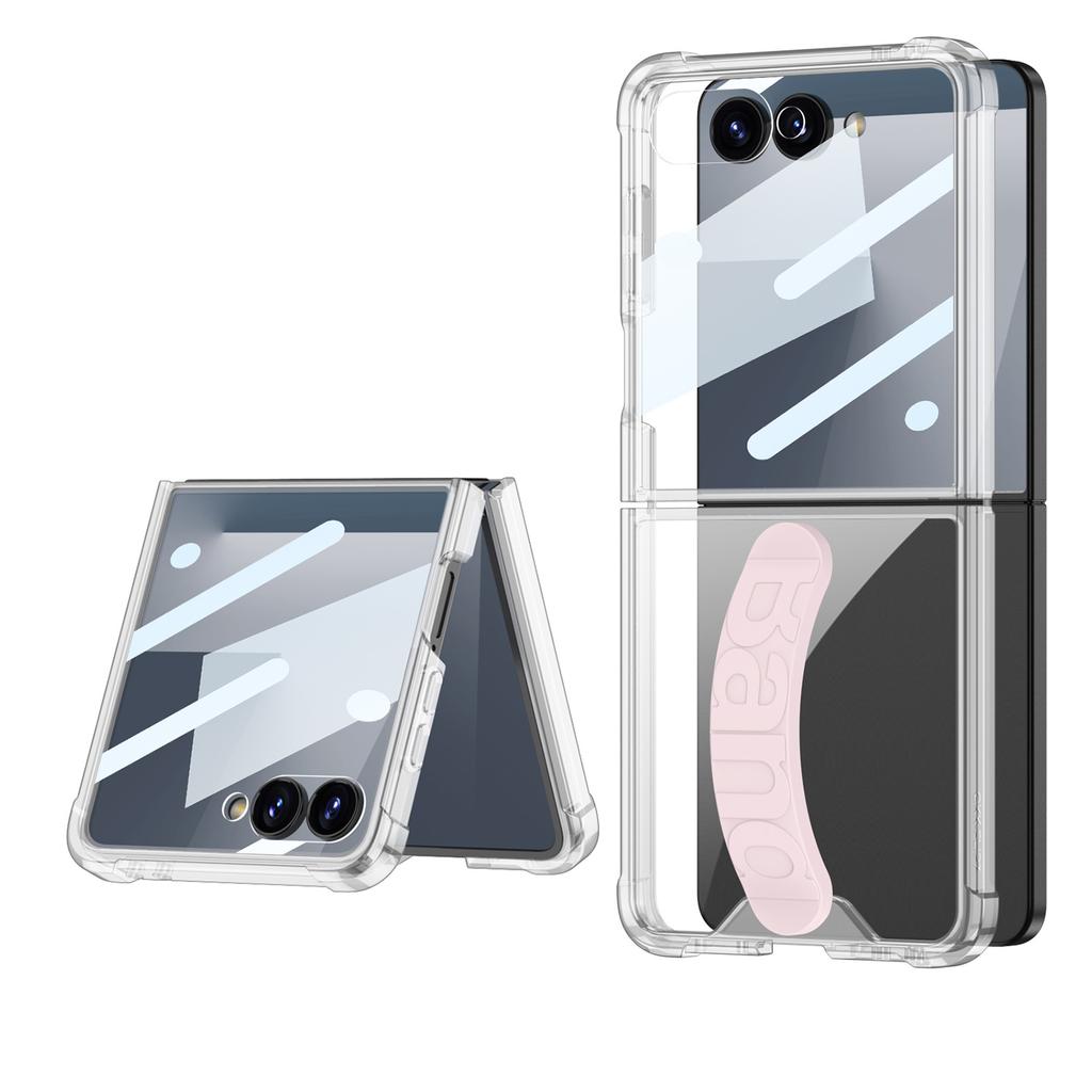 Samsung ZFlip7 Handyhülle Faltbarer Bildschirm Galvanisiertes Phantom Voll Inklusive Silikon Armband Hülle Folie Schutzhülle Hartschale