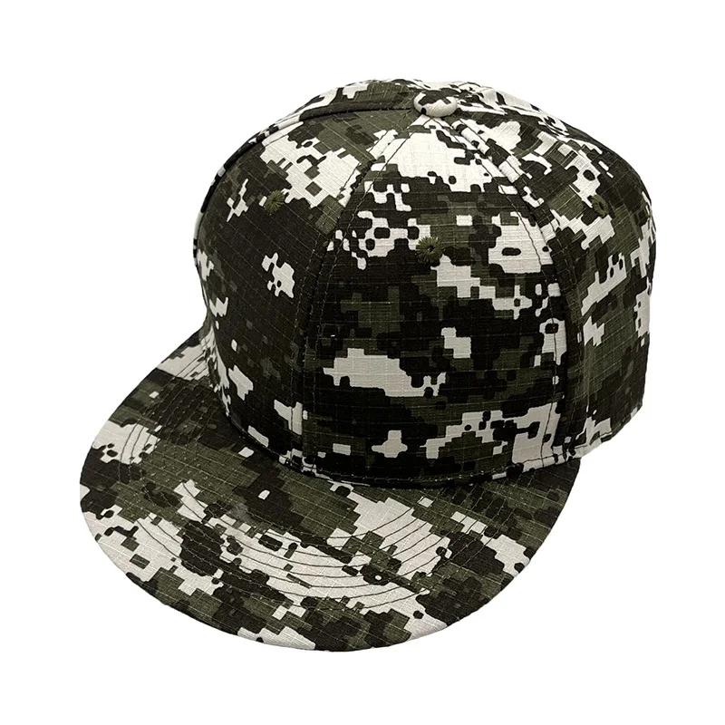 

New Digital Print Camo Hip Hop Caps - Harajuku Street Style Flat Brim Baseball Hats Unisex Youth Urban Fashion 56-61cm зелений