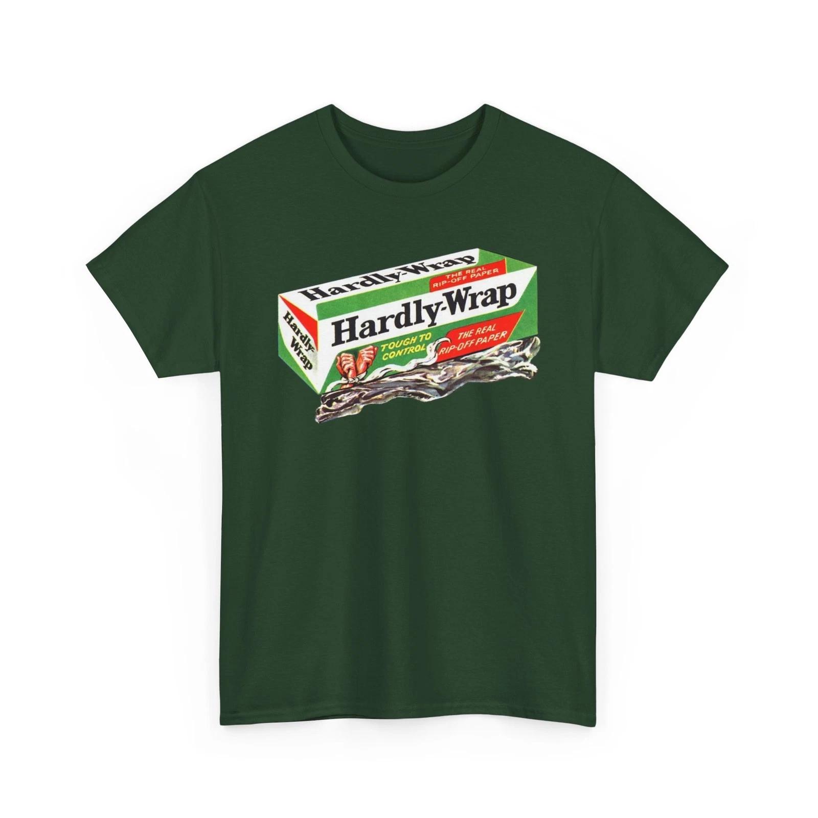 

Wacky Packages Hardly-Wrap Plastic Wrap Printed T shirt Funny Handi Wrap Parody M