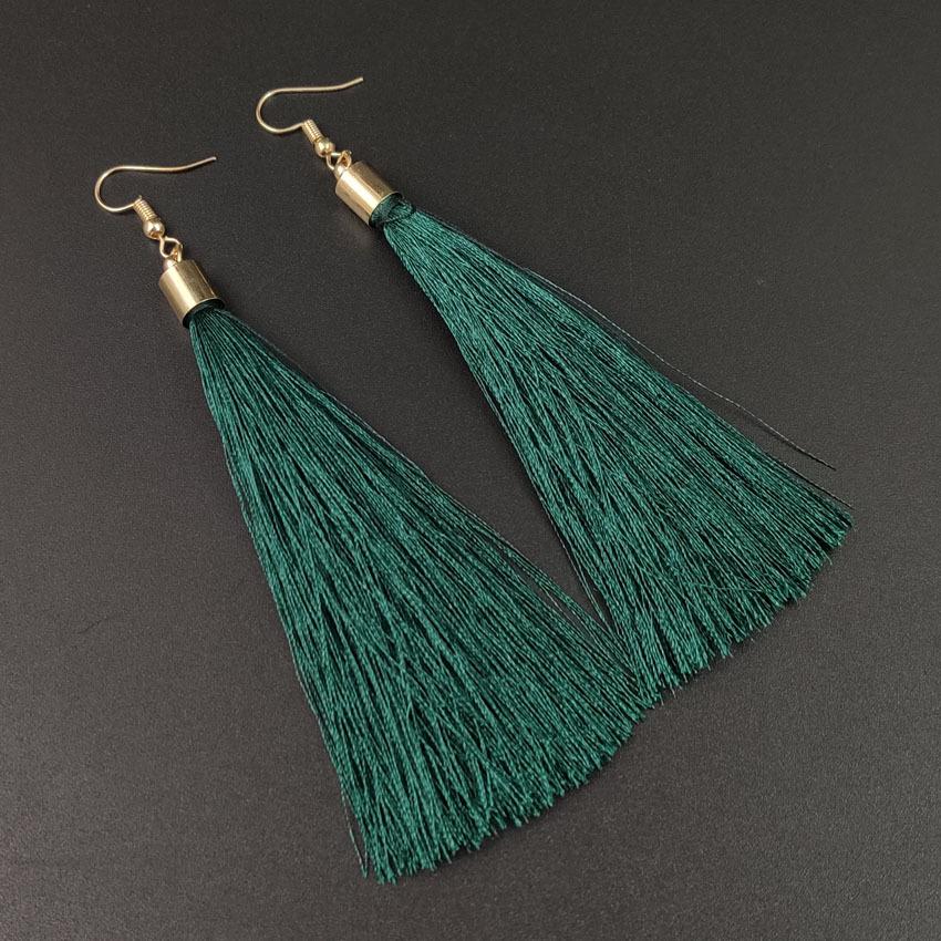 Vintage Red Tassel Earrings: Retro Ethnic Style Chandelier for Women