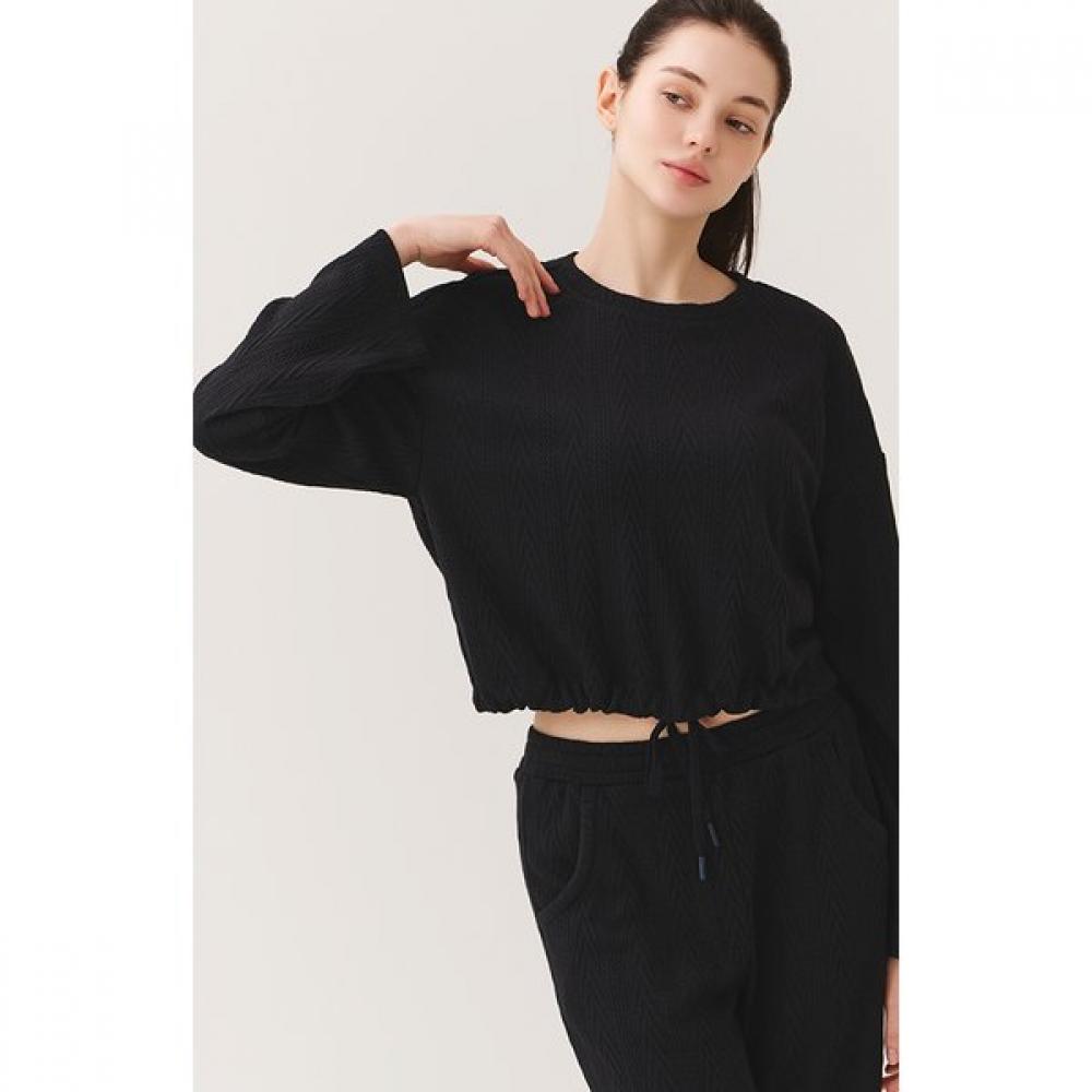 Huit Cable Knit Crop Sweatshirt Htwtp5k04t