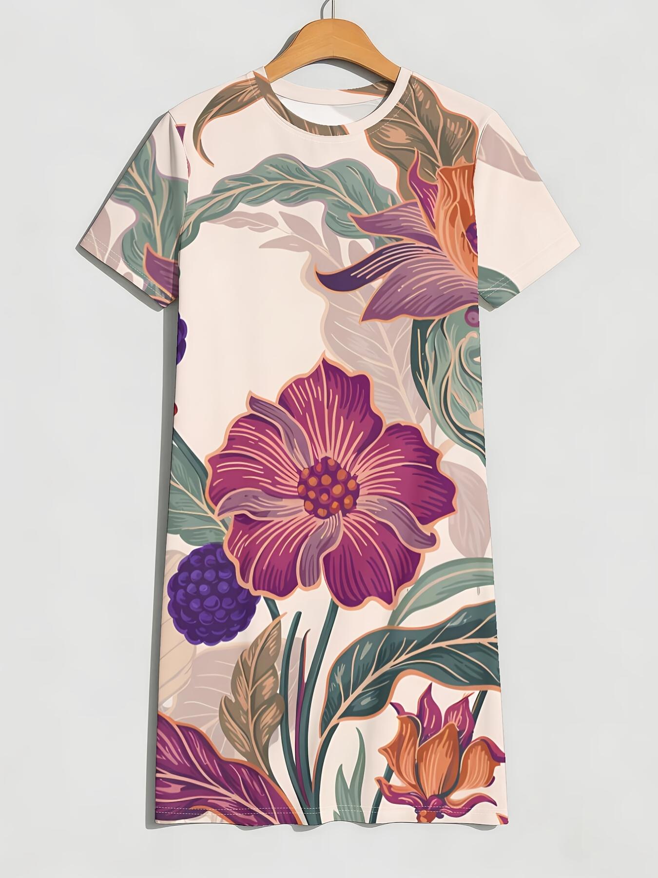 

Women s New Crew Neck Short Sleeve T-Shirt Dress. American Trend Digital Print. Casual ; Versatile for Spring and Summer. Elegant ; Chic Women s Dress 3XL дубильна кора