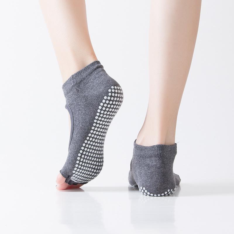 Korean Hot-Selling Open-Toe Backless Yoga Socks - Non-Slip Five-Toe Gel Dot Fitness Floor Socks