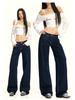 2025 American Retro Low-Waisted Wide-Leg Jeans for Autumn/Winter