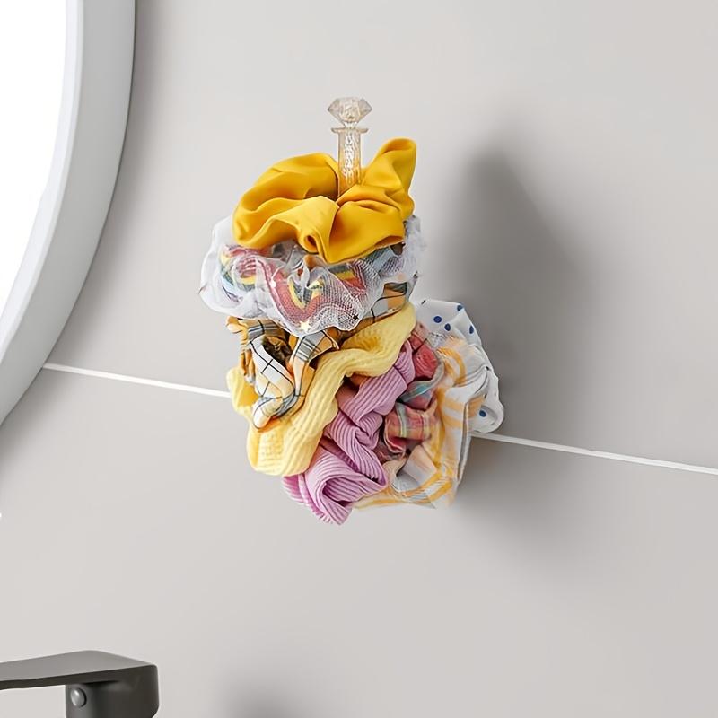 2pcs Clear Multifunctional Crystal Wall Hook for Hanging Necklaces, Jewelry, Bangles, Bracelets, Watches & Keychains Material:Plastic