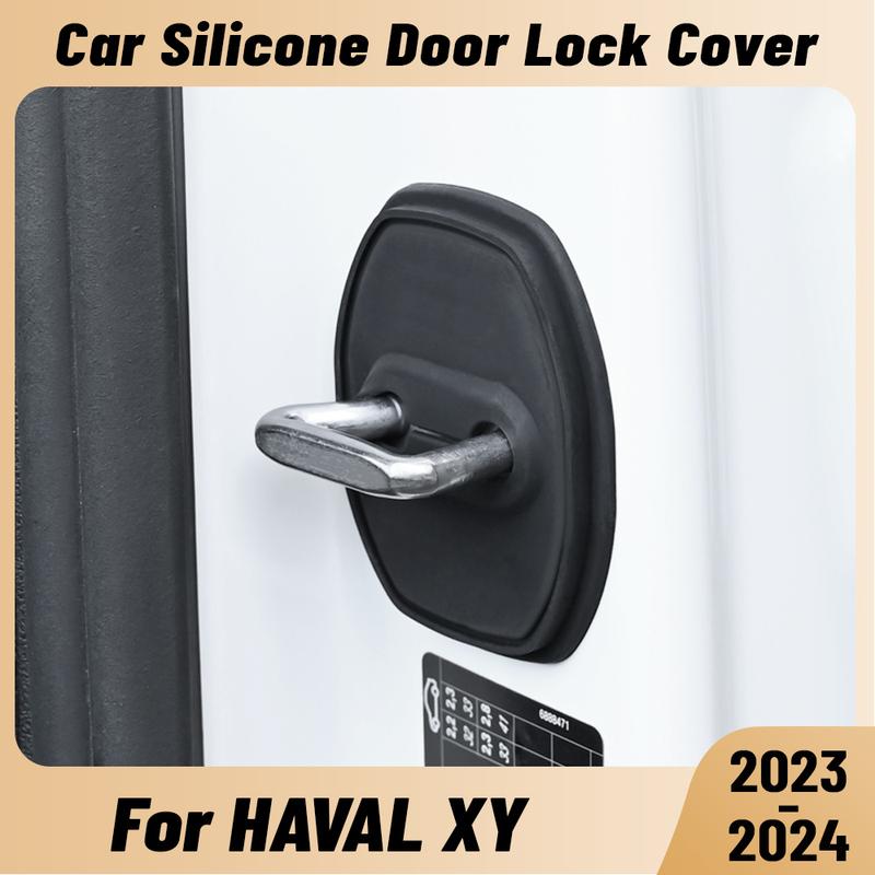 For HAVAL XY  2024 Car Door Shock Absorber Door Lock Protector Silicone Auto Door Lock Latches Cover Accessories