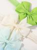 12pcs/set Colorful Ribbon Bows Headbands for Baby Girls Neborn Stretch Wide Elastic Hair Bands Pinwheel Headwras Kids Headwear