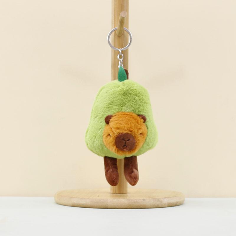 

Cute Avocado Capybara Plush Toy Keychain Adorable Soft Stuffed Animal Accessory Doll