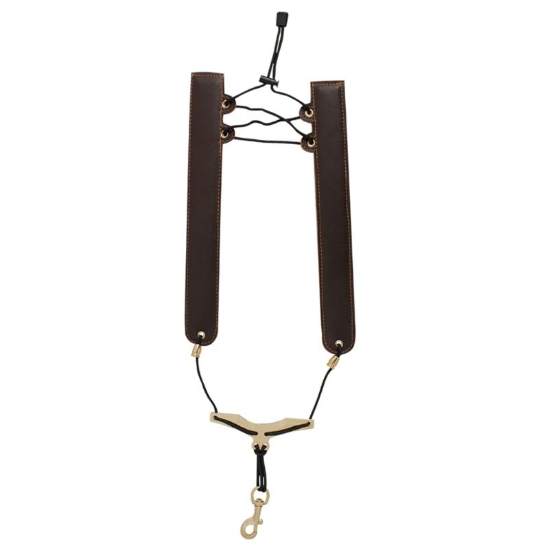 Saxophone Harness Strap,Leather Saxophone Shoulder Strap/Sax Chest Strap Baritone,Tenor,Alto and Bari Sax Strap Gift