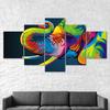 Colorful Elephant Head 5 Piece Five Panel Wall Canvas Print Modern Art Poster Picture Home Decor Gift For Him For Her