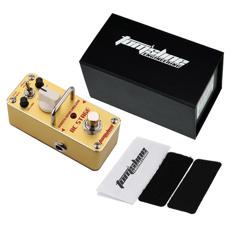 AROMA AAS 3 AC Stage Acoustic Guitar Simulator Mini Single Electric Guitar Effect Pedal with True Bypass