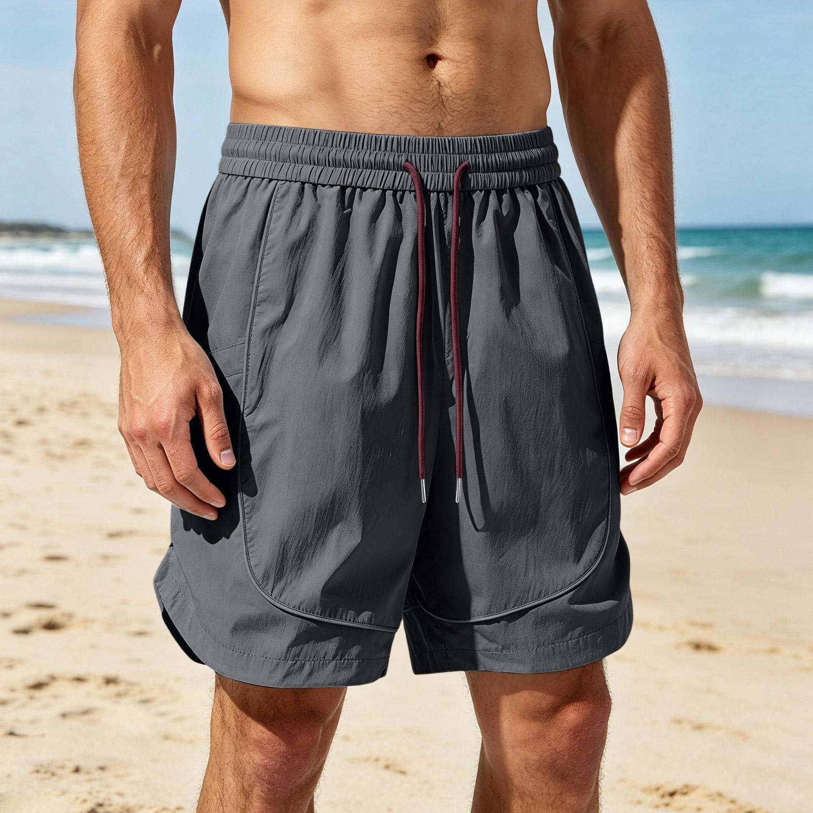 

Men’s Outdoor Casual Relaxed Fit Shorts Lightweight Breathable Drawstring Waist Pocket Design for Daily Wear Activities XXL
