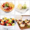 100Pcs Tableware Love Shaped Top Bamboo Disposable Fork Eco-Friendly Mini Dessert Fork Bamboo Skewers Dessert Serving