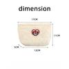 Ins Embroideried Small Cosmetic Bag Pouch Quilted Cotton Love Makeup Bag Travel Organizer Clutch Bag Women Sanitary Pad Pouch