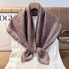Polka dot double-sided heterochrome ethnic style retro 91 velvet large square scarf silk scarf women's spring and autumn warm shawl scarf scarf