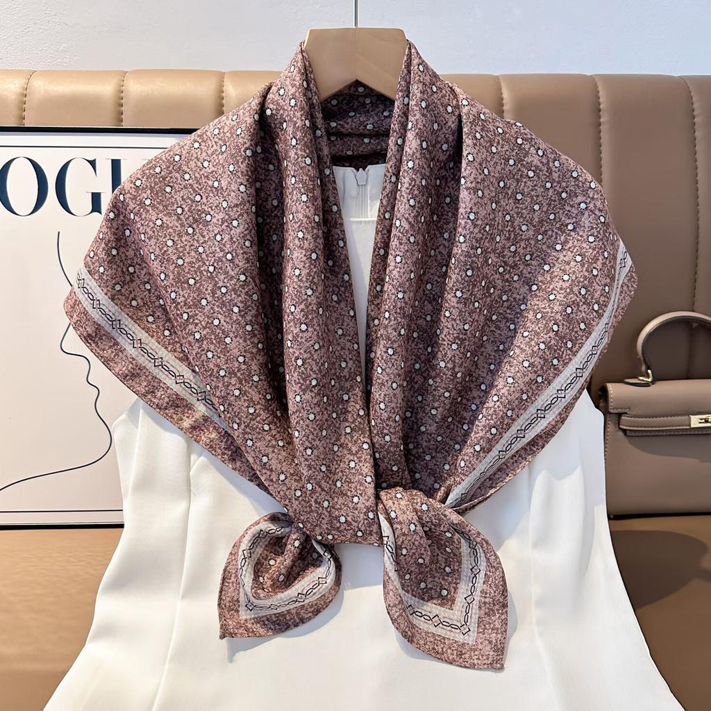 Polka dot double-sided heterochrome ethnic style retro 91 velvet large square scarf silk scarf women's spring and autumn warm shawl scarf scarf