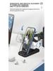 Foldable Multi-Functional Wireless Charging Stand with Built-in Cable - 15W Four-in-One Fast Charger for Mobile Phones