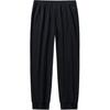 Anta Loose Fit Solid Color Mid Waist Durable Knitted Sports Pants Men bottoms Black 152431303-2