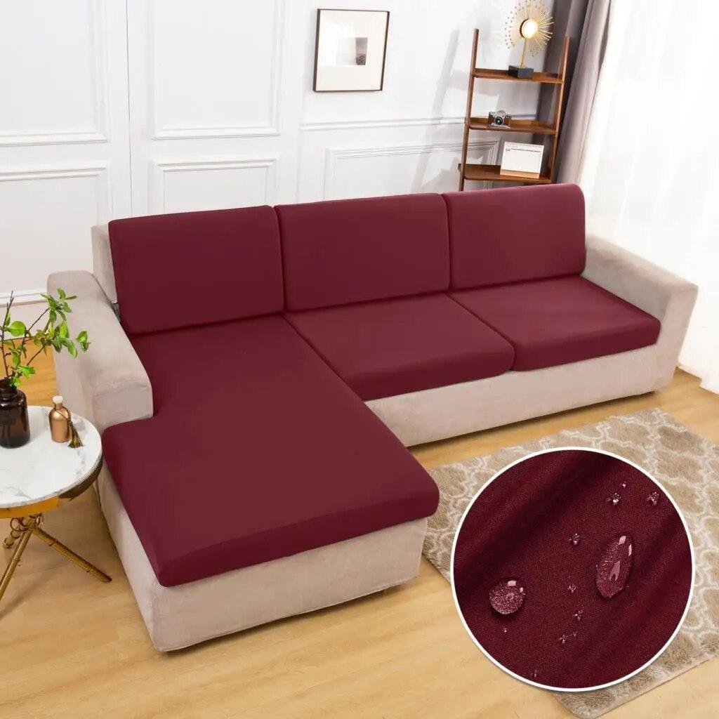 Waterproof Sofa Seat Cushion Cover Elastic Protector Sofa Covers Pets Kids Sofa Cover For Livingroom Sofa Cushion Home Hotel