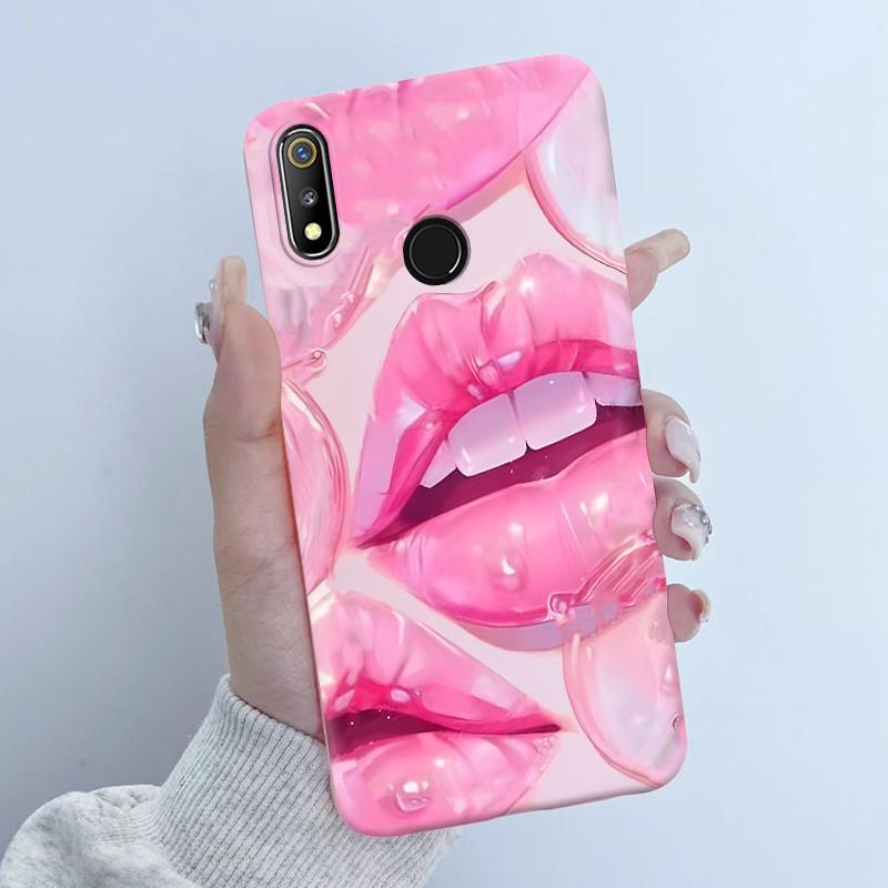 For Realme 3 3i 3Pro Phone Case Butterfly Flower Girl Design Soft Silicone TPU Back Housing for Oppo Realme 3 Realme3 Pro Covers